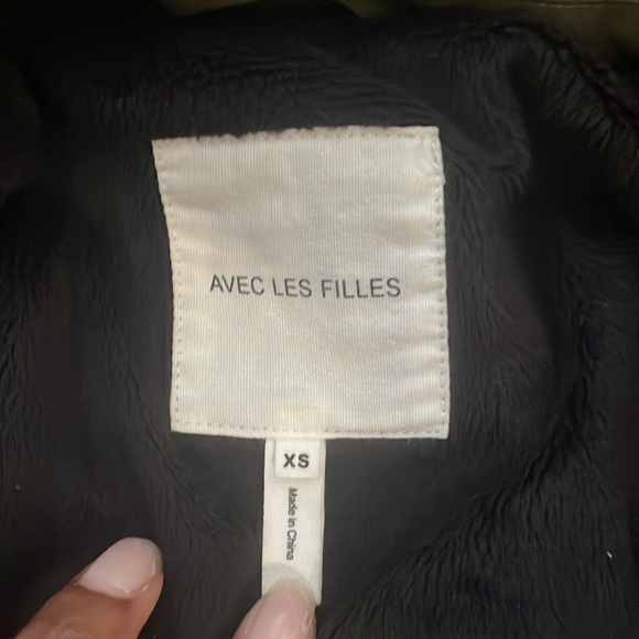 Avec les Filles BELTED MOTO TRENCH RAINCOAT dark green size XS - Picture 8 of 14